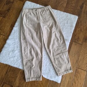 Eileen Fisher Corduroy Lantern Barrel Leg Pants Women's Medium Organic Cotton